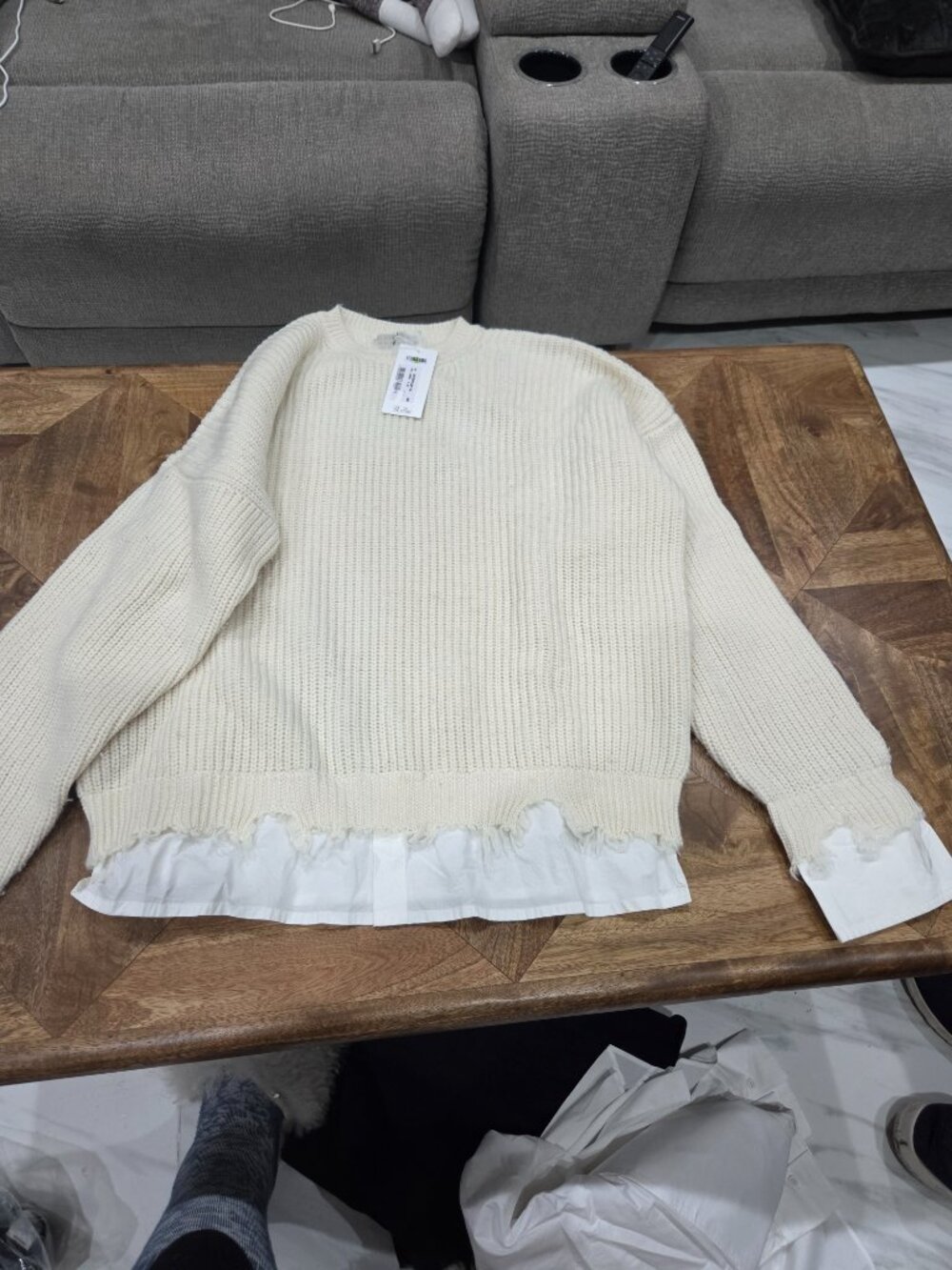 MM6 MAISON MARGIELA Layered Jumper Size L  new oversized $1177.00